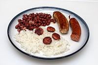 Chaurice with rice and beans